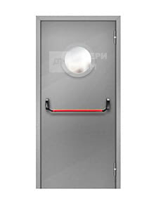 Остекленная одностворчатая дверь (толщина стали 2 мм) 900×2100 мм